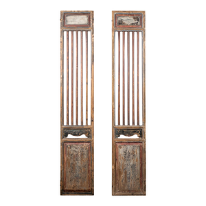 Pair of Antique Hand Painted Screens