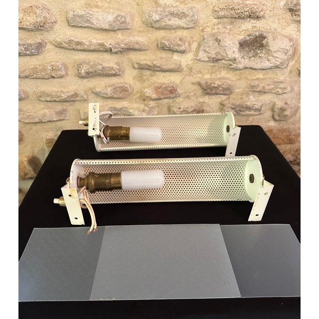 Wall Lights attributed to Mathieu Matégot for Atelier Matégot, 1950s, Set of 2 For Sale - Image 17 of 18