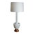 Just in, This Vintage pair of huge White Murano cased Glass Table Lamps, 35" high to socket. This is a stunning pair of...