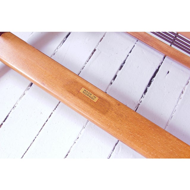 Vintage Fredrik A. Kayser Teak, Leather & Brass Easy Chair #563, Norway, 1950s For Sale - Image 11 of 12