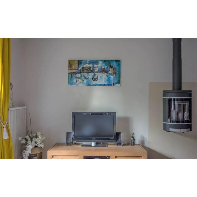 The blue house 3 2018 Oil on canvas 50x100 Certificate of the artist This piece is attributed to the mentioned...