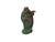 Joyful Laughing Buddha Gloss Dark Jade Green Robe Ceramic Coin Bat Ru Yi Figure For Sale - Image 12 of 12