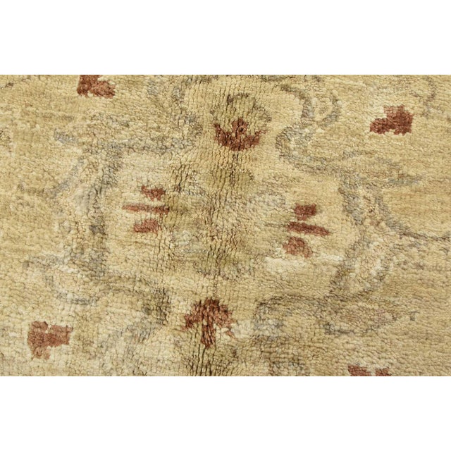 Beige Ziegler Rug 8'2'' X 8'2'' Beige Wool Traditional Hand-Knotted Oriental Carpet For Sale - Image 8 of 12