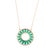 Natural Emerald diamond Chain pendant in 18k gold For Sale - Image 10 of 18