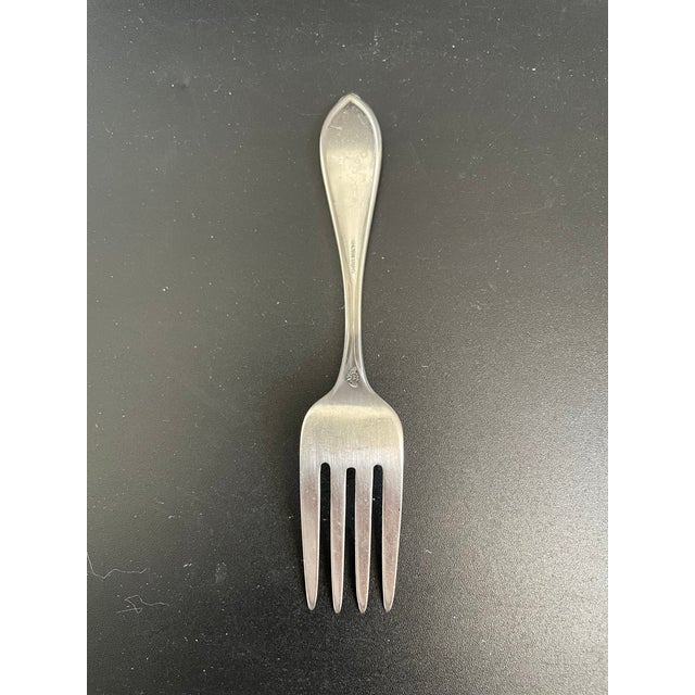 Art Deco Weidlich Silver Sterling Baby Fork - Rabbit With Cane For Sale - Image 3 of 8
