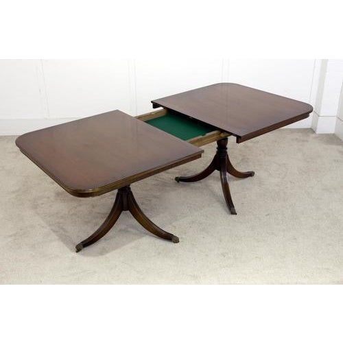 Regency Dining Table and Hepplewhite Chairs, Set of 9 For Sale - Image 4 of 8