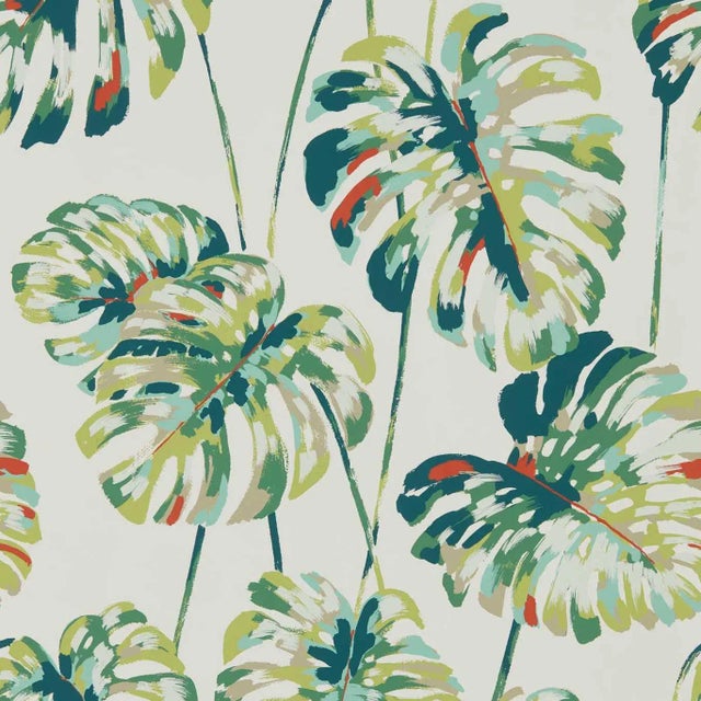 Harlequin Kelapa Wallpaper in Emerald/Zest For Sale