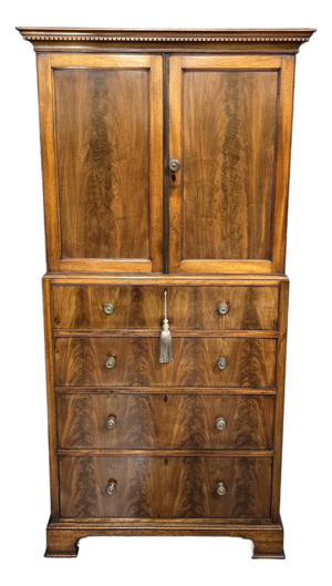 Small Mahogany Linen Press, 1900s