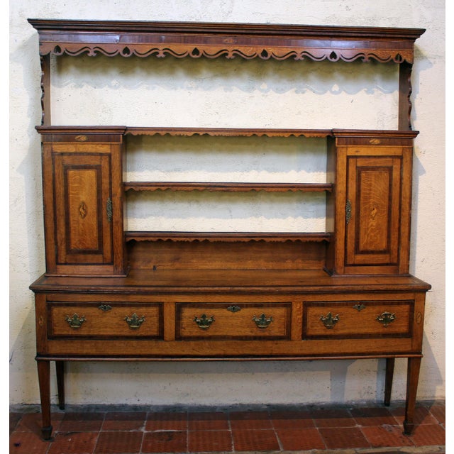English George III Period English Country Oak Dresser, Circa 1800-1830 For Sale - Image 3 of 11