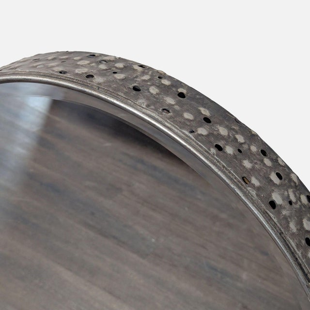 Modern Uttermost Nova Round Metal Mirror For Sale - Image 3 of 5