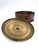 Wood Handcrafted Indian Mango Wood Round Box With Stunning Etched Brass Lid For Sale - Image 7 of 9
