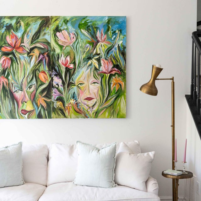 Abstract "A Gossip of Flowers" Original by Morgan Jones Johnston From the Alice in Wonderland Collection For Sale - Image 3 of 7