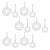 Wood White Wood Snowflake Cut-Out Ornament (Set of 12) For Sale - Image 7 of 7