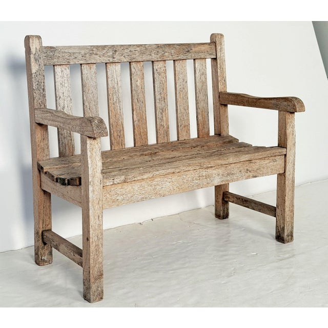 Children's Garden Bench or Seat of Teak From England For Sale - Image 9 of 10