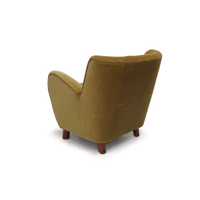 1938 Flemming Lassen for Georg Kofoed Danish Lounge Chair in Original Mohair For Sale - Image 9 of 10