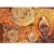 1970s Square Indonesian Burnt Orange and Indigo Figural Batik in Silver Faux Bamboo Frame For Sale - Image 5 of 10