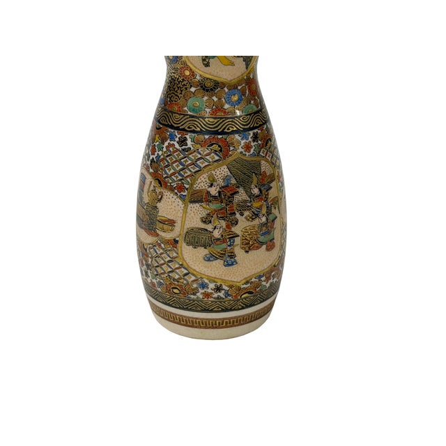 Vintage Asian Gourd Shape Artistic Intricate Graphic Porcelain Mini Vase Art For Sale - Image 14 of 15