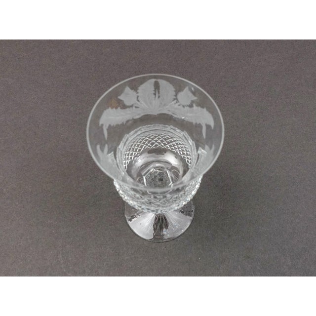 Glass Mid 20th Century Edinburgh Crystal Scotland Thistle Sherry Glasses- Set of 7 For Sale - Image 7 of 8