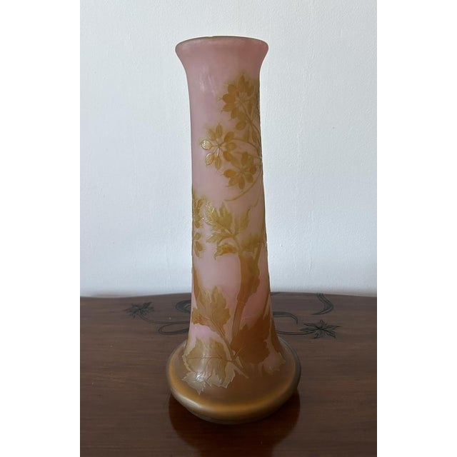 Vintage Art Nouveau Glass Vase from Emile Gallé, 1890s For Sale - Image 5 of 18