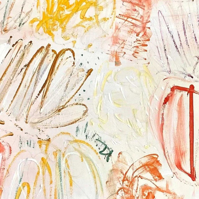 Contemporary Abstract Mixed Media on Canvas Painting "Helen's Garden — Behind the Gate" by Paul Landauer For Sale - Image 6 of 11