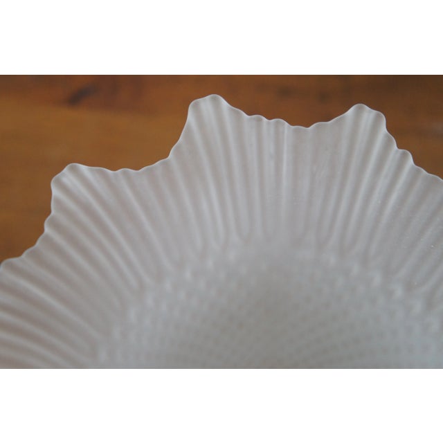 Mid 20th Century Studio Nova Portugal Pineapple Flower Frosted Glass Votive Candle Holders - a Pair For Sale - Image 6 of 11