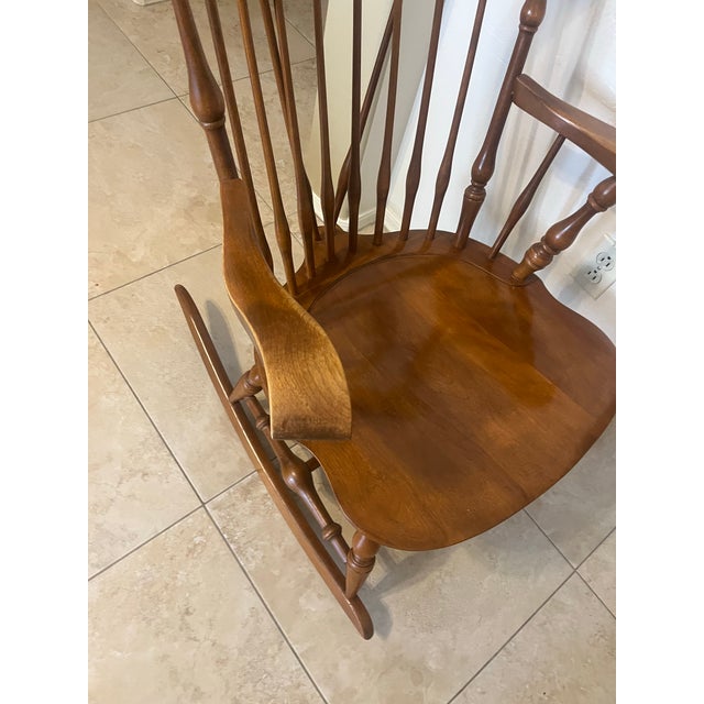 Brown Vintage Nichols & Stone Co Solid Maple Rocker Chair For Sale - Image 8 of 12