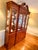 Late 20th Century Vintage Ethan Allen Georgian Flame Mahogany Lighted Breakfront Cabinet For Sale - Image 5 of 12