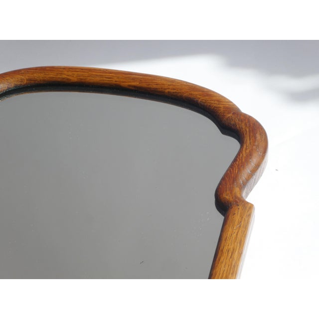 Small Dutch Scalloped Wooden Wall Mirror For Sale - Image 6 of 8