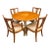 Mid 20th Century Henredon Furniture Breakfast Table W/1 Leaf and 4 Chairs - Set of 5 For Sale