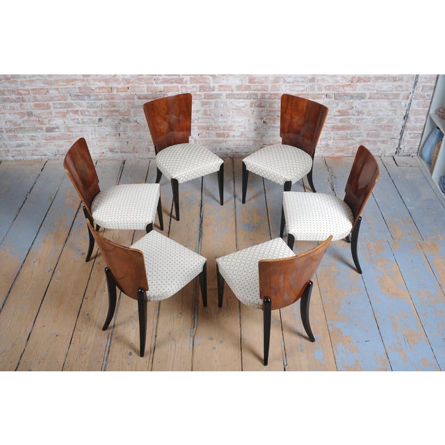Art Deco Beech Chairs attributed to Halabala for Up Závody, Czech, 1930s, Set of 6 For Sale - Image 11 of 18