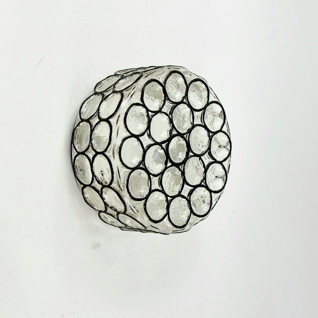 Mid-Century Modern 1960s Mid-Century Modern Glass Flush Mounts/Ceiling Lights or Wall Lights/Sconces From Limburg - a Pair For Sale - Image 3 of 9