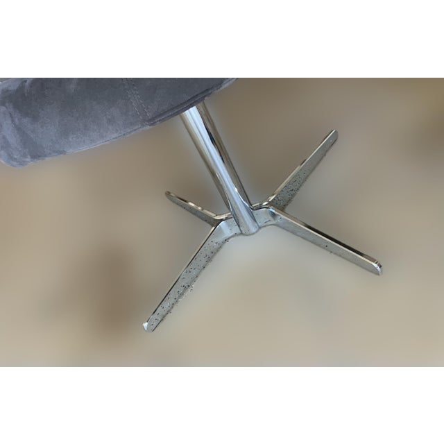 Ligne Roset Ligne Rose Alster Alster Chair in Gray Suede For Sale - Image 4 of 10