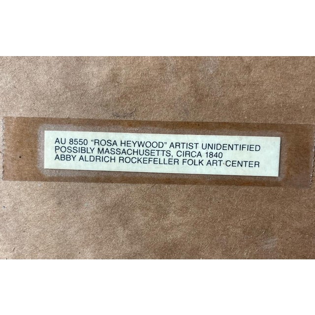 Early 20th Century Gilded Framed Lithograph Print of the Famous American Folk Art Painting "Rosa Heywood" For Sale - Image 10 of 15