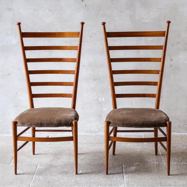 Set of Ladderback Chairs by Figli Di Sanguineti G.B., Chiavari, Italy, 1960s For Sale - Image 10 of 11