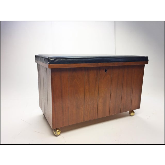 Mid Century Modern Wood Record Bench by Lane Chairish