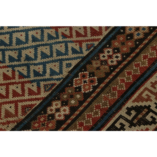 Textile Antique Kuba Rug in Red and Beige-Brown With Geometric Patterns - Rug & Kilim For Sale - Image 7 of 7