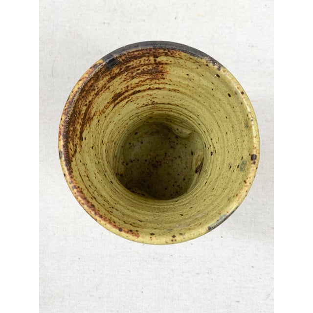 Ceramic Vintage Handmade Pottery Vase For Sale - Image 7 of 12