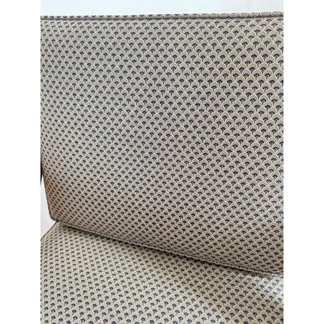 Wood Mid 20th Century Vintage Mid Century Modern Armchair With Fish Scale Upholstery For Sale - Image 7 of 7