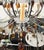 Vintage Italian Designer Beaded & Amber Glass Hot Air Balloon 8 Light Chandelier For Sale - Image 9 of 17