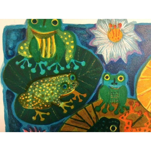 Mid 20th Century Mid Century Modern Unframed Knot of Toads Judith Bledsoe Signed Lithograph For Sale - Image 5 of 6