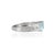 Metal Baguette Cut Natural Aquamarine Ring With Flush Diamond Shank 925 Silver Size 7 For Sale - Image 7 of 15