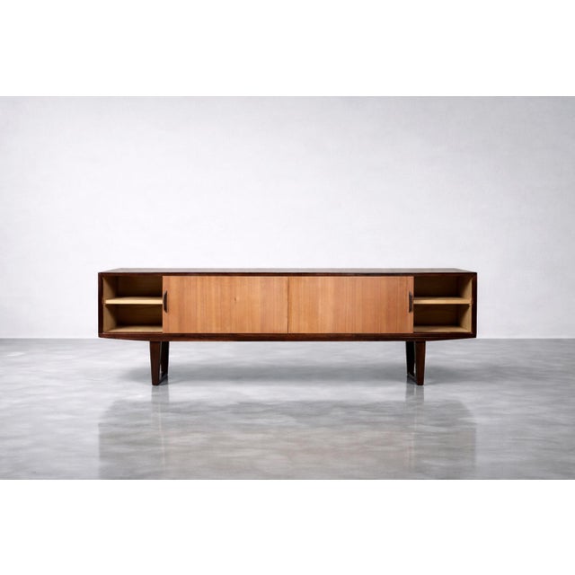 Mid-Century Danish Modern Wood Sideboard with Drawers, 1970s For Sale - Image 4 of 18
