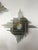 Blue Hammered Glass Silver Iron Star Sconces by Biancardi, Italy, 1970s, Set of 3 For Sale - Image 8 of 17