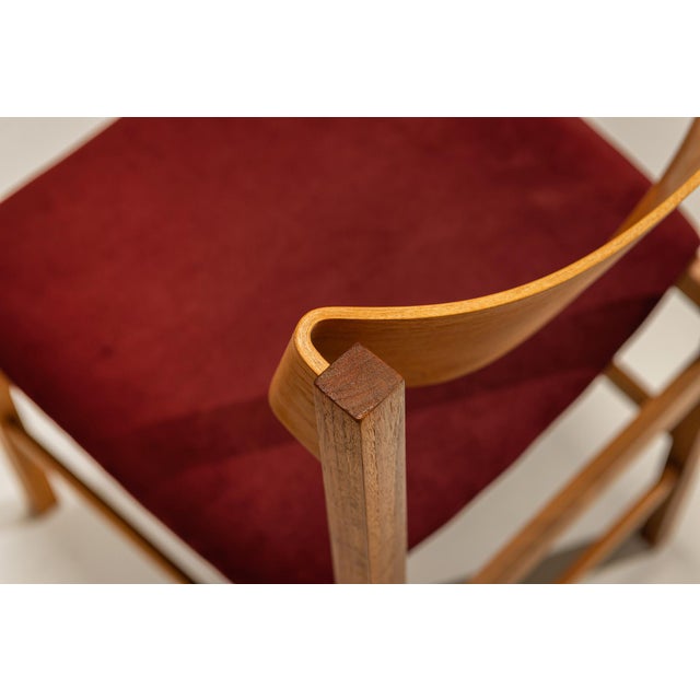 Dining Chairs in Burgundy by Gianfranco Frattini, Italy, 1960s, Set of 6 For Sale - Image 10 of 13