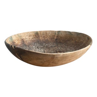 Swedish Wabi-Sabi Hand-Carved Birch Bowl, 1750s For Sale