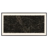 Antique Black Star Map Large Constellation Print For Sale