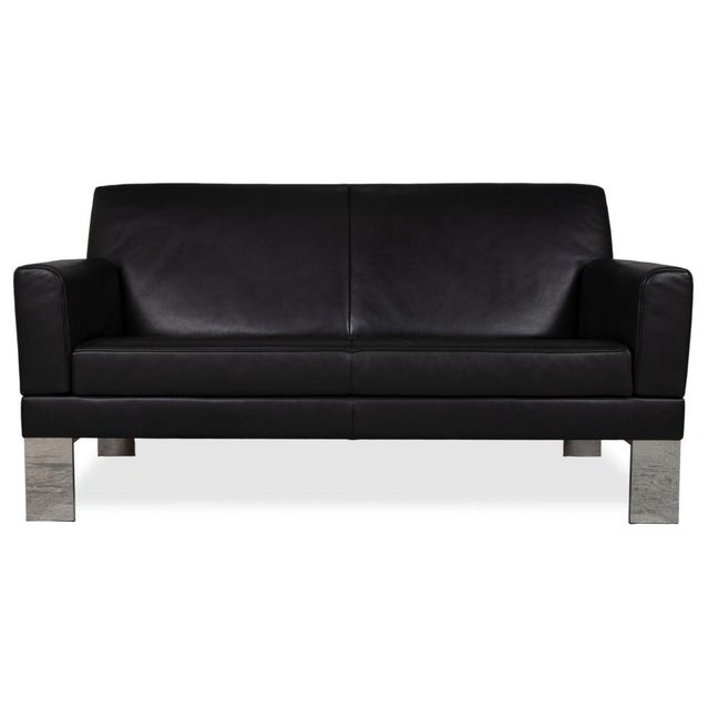 Glove JR-8900 2-Seater Sofa in Black Leather from Jori For Sale - Image 16 of 16