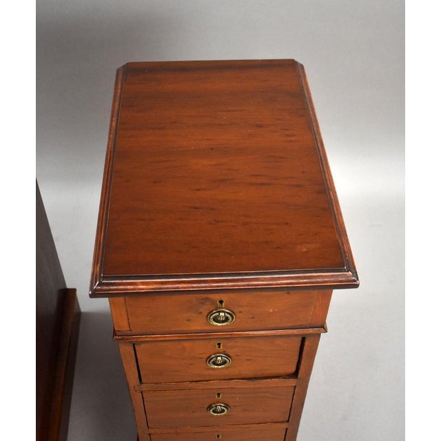 Gold Victorian Mahogany Bedside Chests, 1890, Set of 2 For Sale - Image 8 of 9