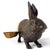 English Mid 20th Century Bronze Bunny Rabbit Sculpture With Woven Brass Baskets Edwardian-Style For Sale - Image 3 of 18