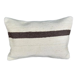 Turkish Hemp Pillow Cushion Natural Beige Brown Pillow Cushion Cover 16" x 24" For Sale